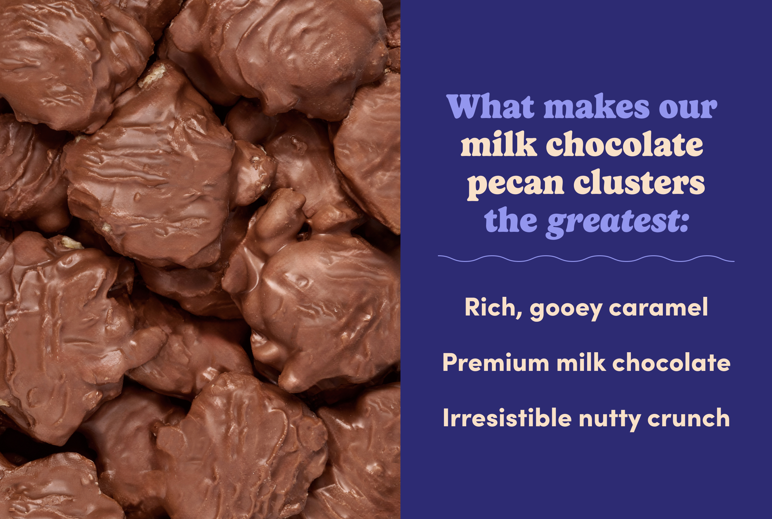 Milk Chocolate Pecan Clusters K0