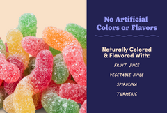 Naturally Colored Sour Tiny Gummy Worms B8