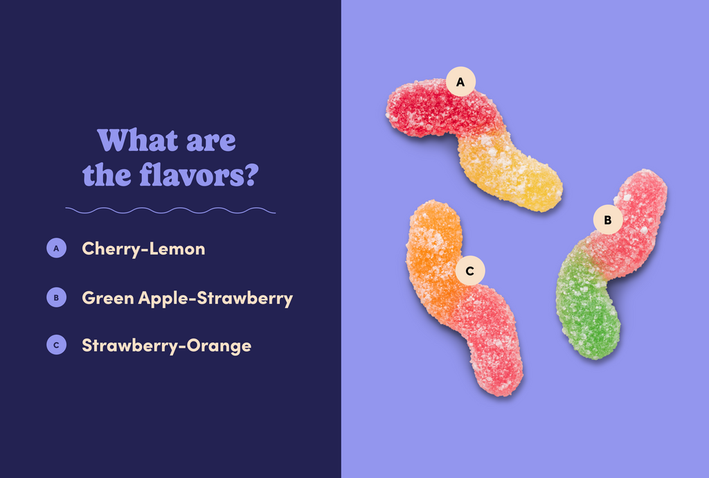 Naturally Colored Sour Tiny Gummy Worms B8