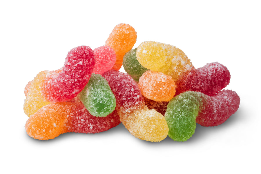 Naturally Colored Sour Tiny Gummy Worms E0