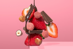 Strawberry Dusted Dark Chocolate Covered Hazelnuts C8